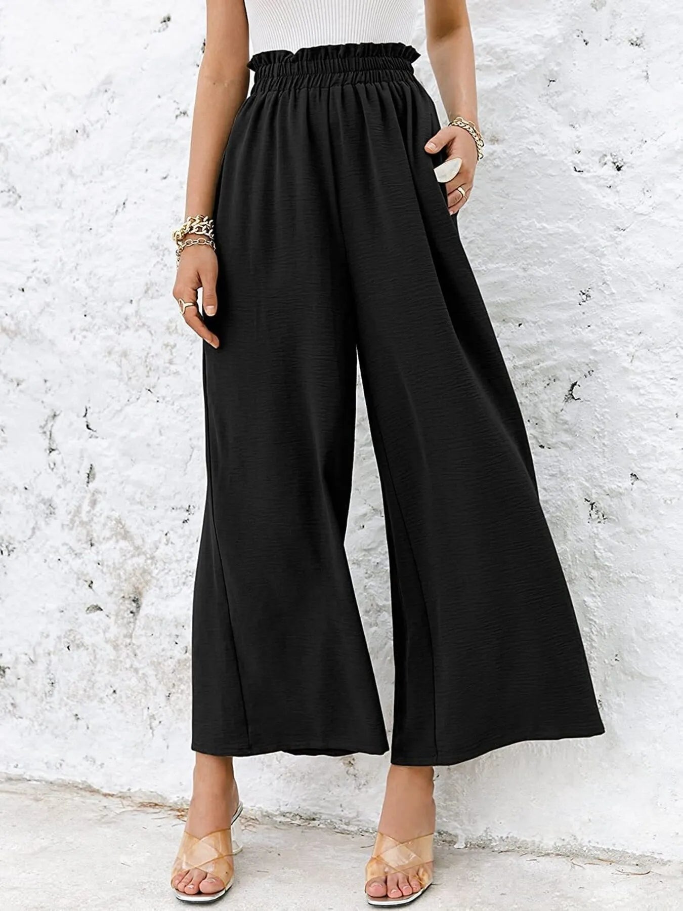 Full Size Wide Leg Pants with Pockets Plus Size - LoveNest Treasures