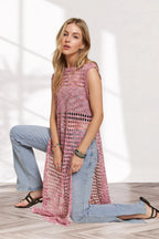 ADORA Multi Color Crochet Tunic Top - LoveNest Treasures