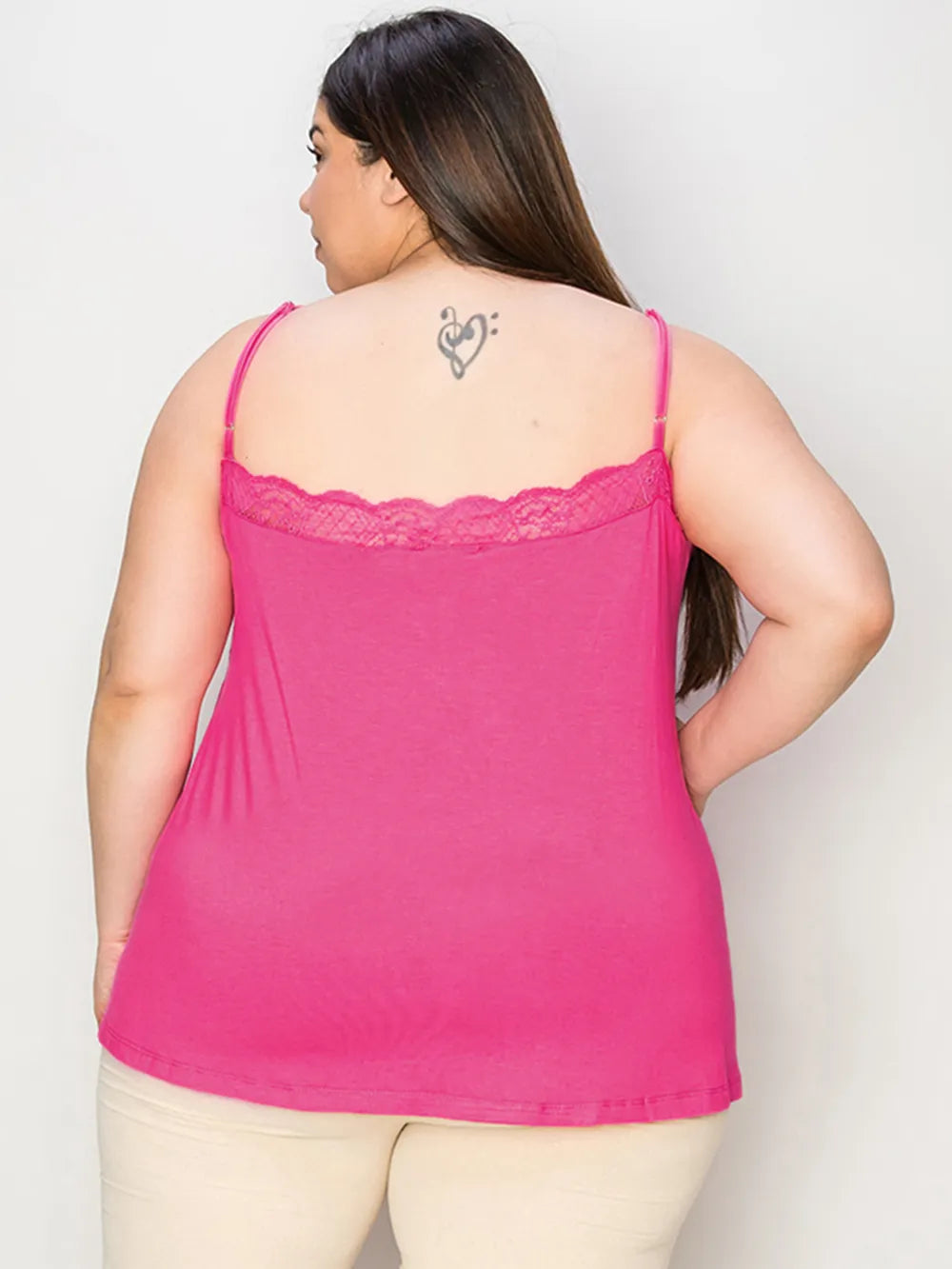 Basic Bae Full Size Lace Trim V-Neck Cami - LoveNest Treasures