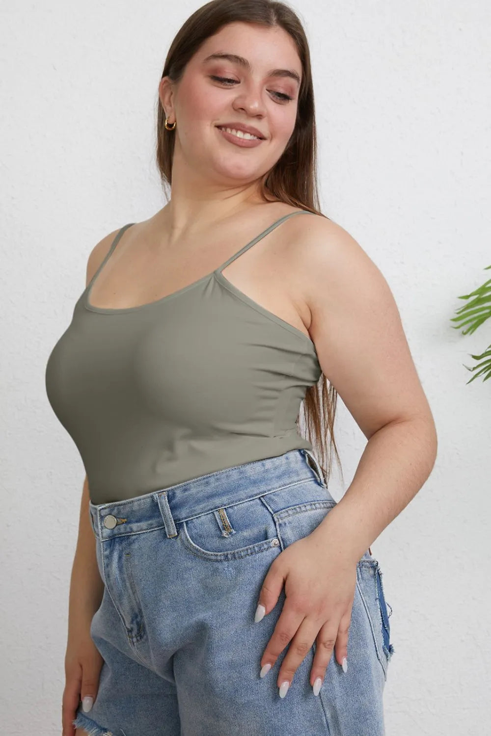 Basic Bae Full Size Round Neck Slim Cami - LoveNest Treasures