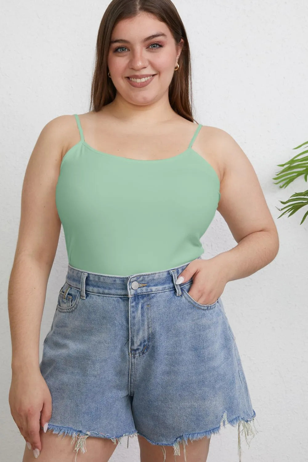 Basic Bae Full Size Round Neck Slim Cami - LoveNest Treasures