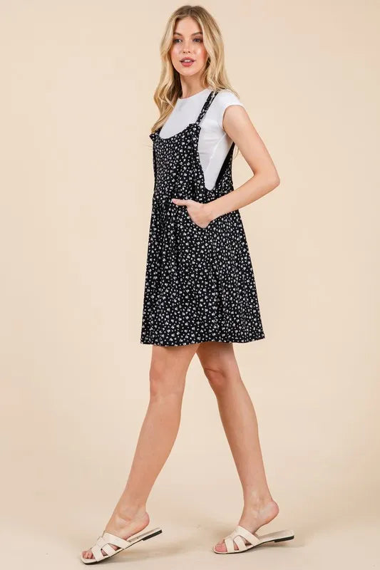 BOMBOM Floral Print Overalls with Pockets - LoveNest Treasures