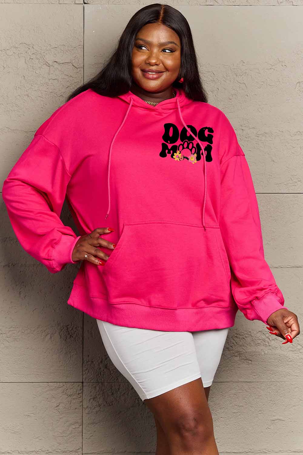 Simply Love Simply Love Full Size DOG MOM Graphic Hoodie - LoveNest Treasures