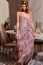 BiBi Tie-Dye Sleeveless V-Neck Dress - LoveNest Treasures