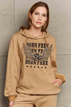 Simply Love Simply Love Full Size BORN FREE Graphic Hoodie - LoveNest Treasures
