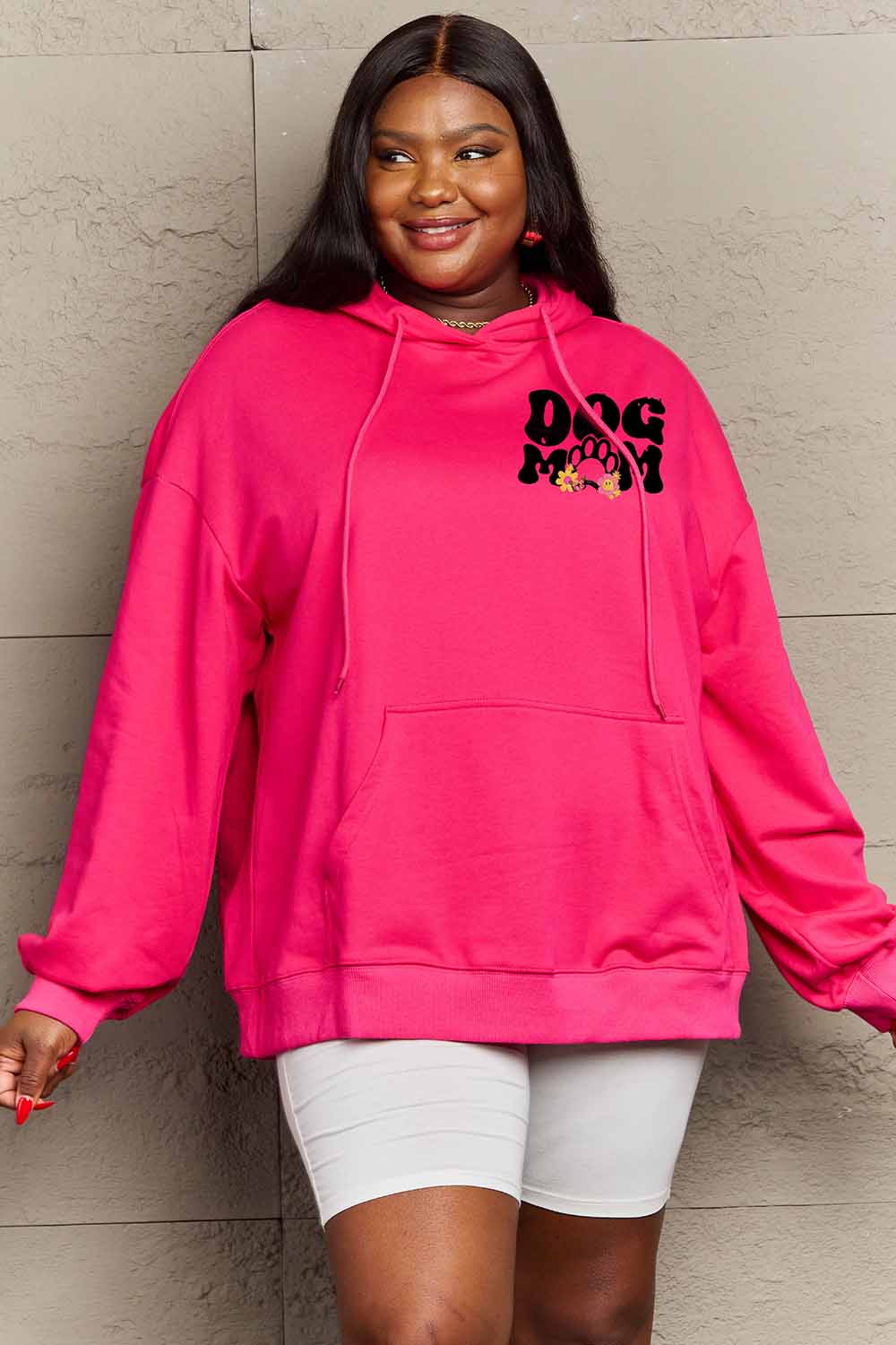 Simply Love Simply Love Full Size DOG MOM Graphic Hoodie - LoveNest Treasures
