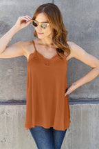 Basic Bae Full Size Lace Trim V-Neck Cami - LoveNest Treasures