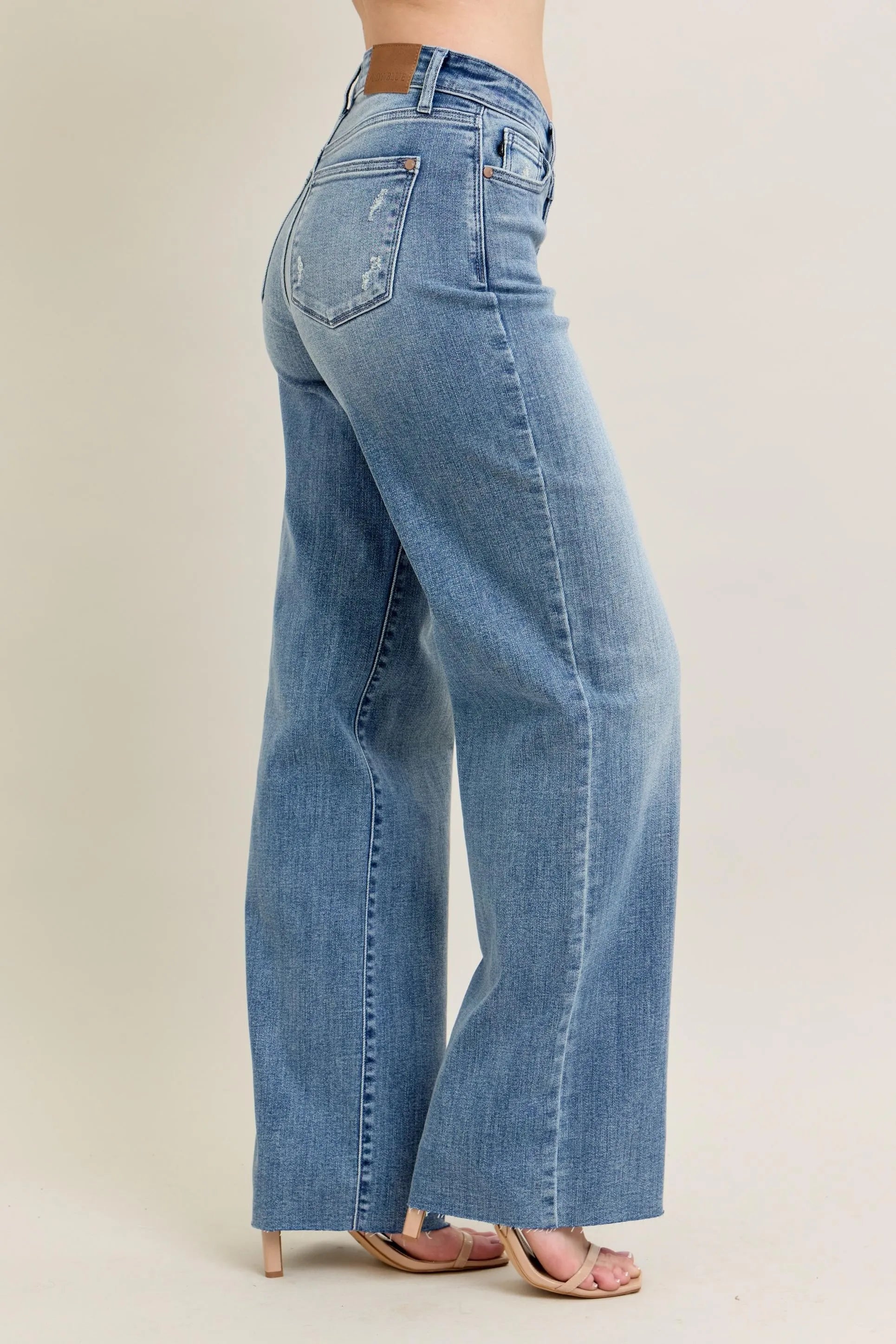 Judy Blue Full Size V - Front Baggy Jeans Plus Size - LoveNest Treasures