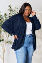 Basic Bae Full Size Ribbed Cocoon Cardigan - LoveNest Treasures
