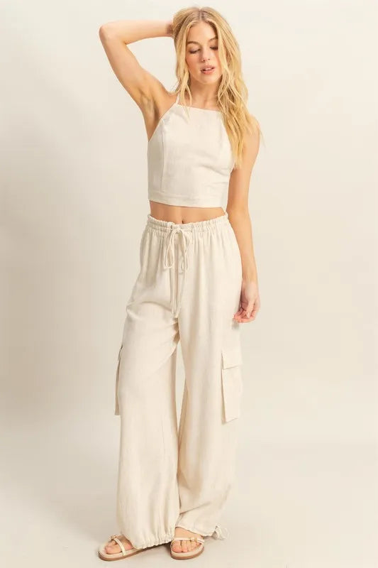 HYFVE Crop Top and Cargo Pants Set - LoveNest Treasures
