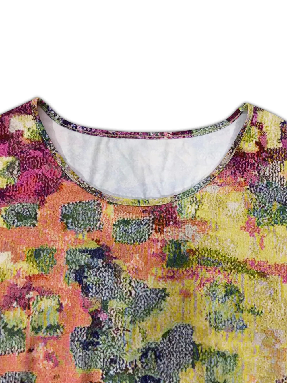 Plus Size Printed Round Neck Long Sleeve Dress - LoveNest Treasures
