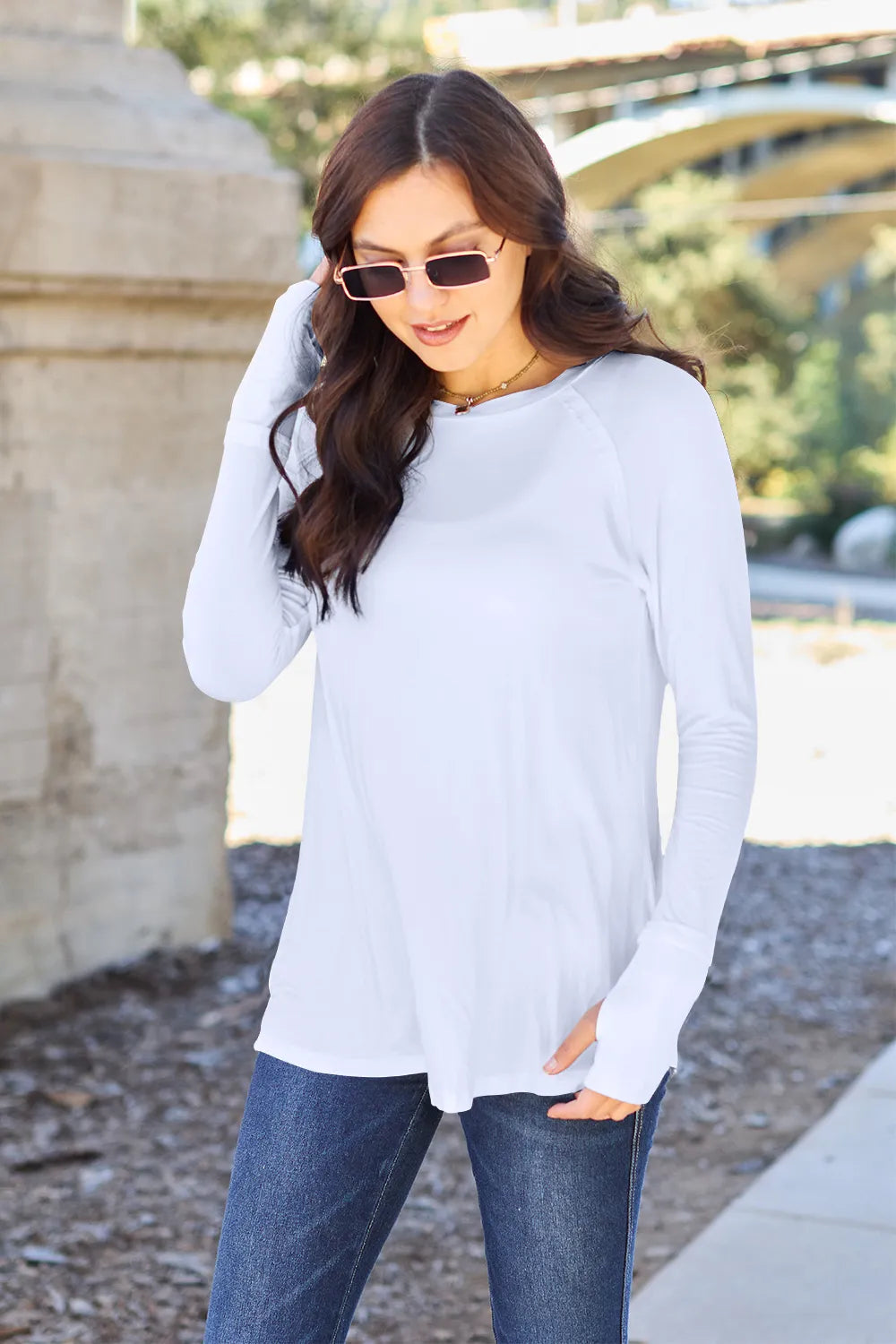 Basic Bae Full Size Round Neck Long Sleeve T-Shirt - LoveNest Treasures