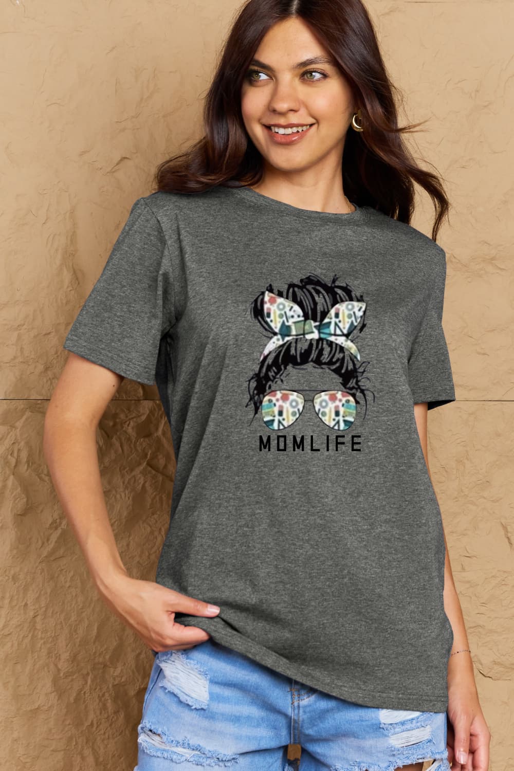 Simply Love Full Size MOM LIFE Graphic Cotton T-Shirt - LoveNest Treasures