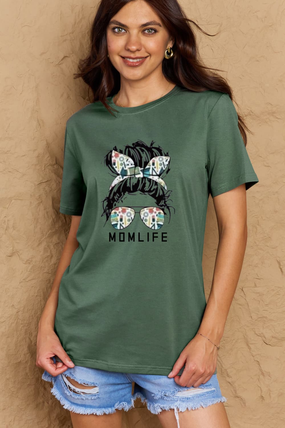 Simply Love Full Size MOM LIFE Graphic Cotton T-Shirt - LoveNest Treasures