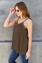 Basic Bae Full Size Lace Trim V-Neck Cami - LoveNest Treasures