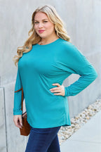 Basic Bae Full Size Round Neck Dropped Shoulder T-Shirt - LoveNest Treasures