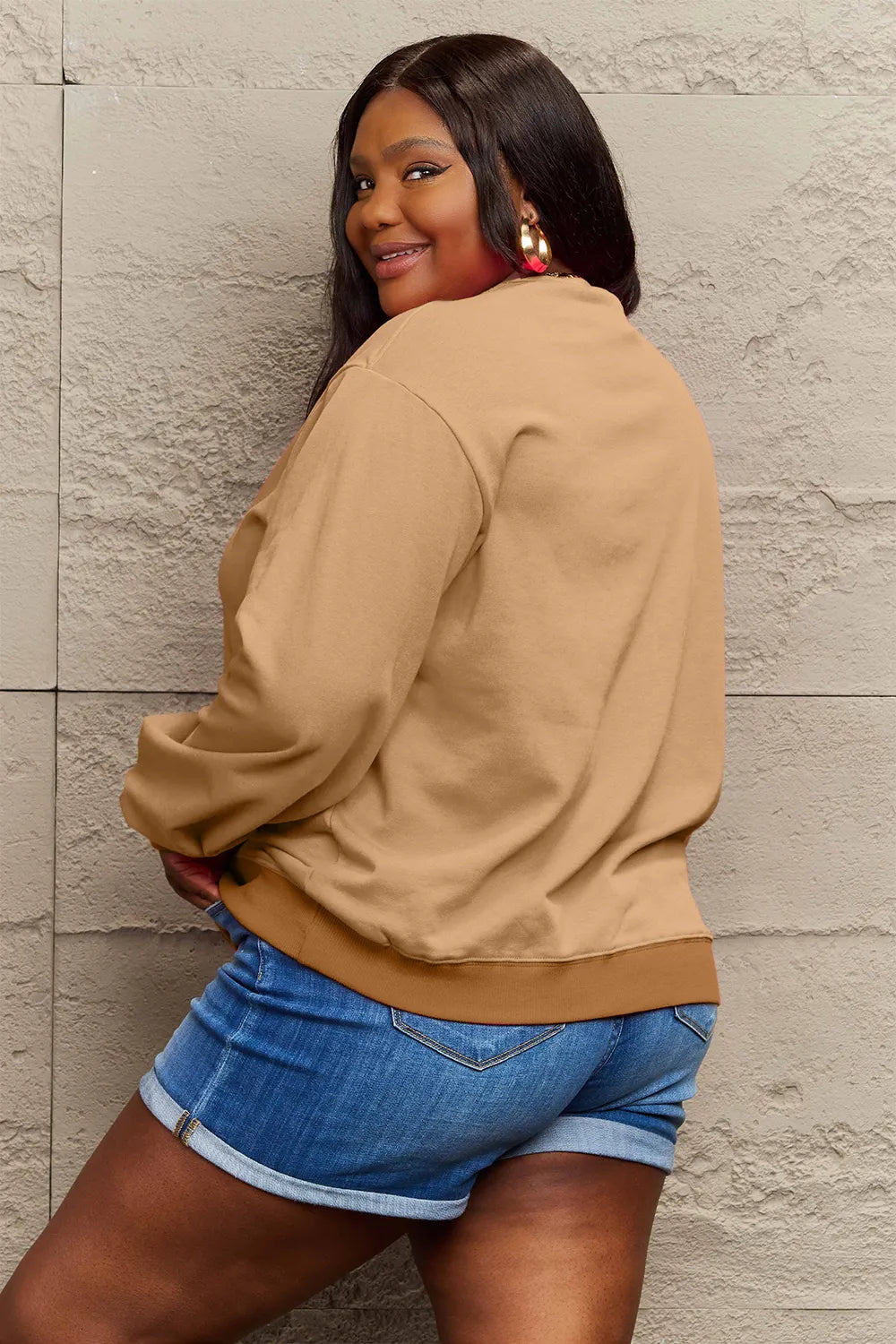 Simply Love Full Size ROCK ＆ LOVE Round Neck Sweatshirt - LoveNest Treasures