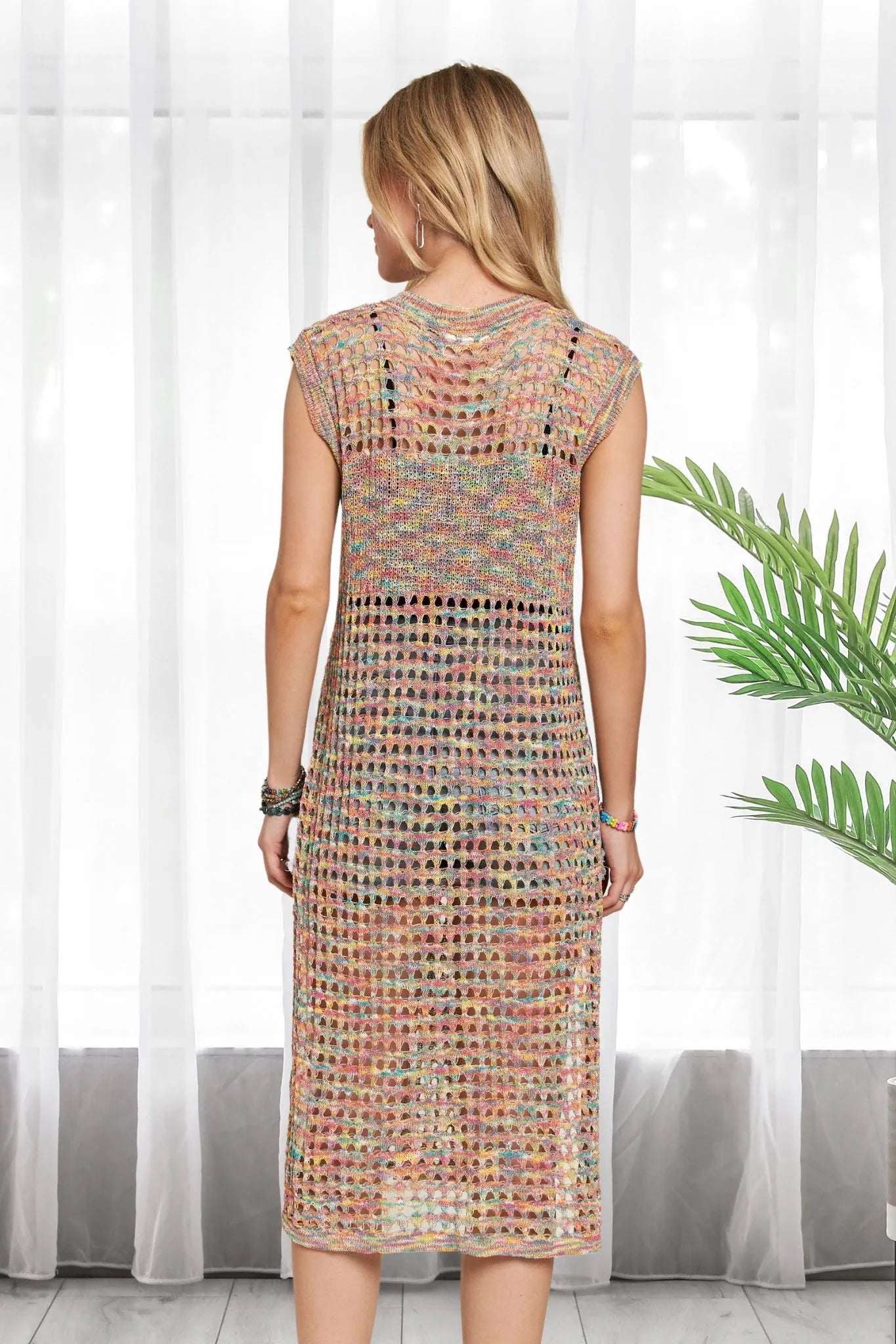 ADORA Multi Color Crochet Tunic Top - LoveNest Treasures