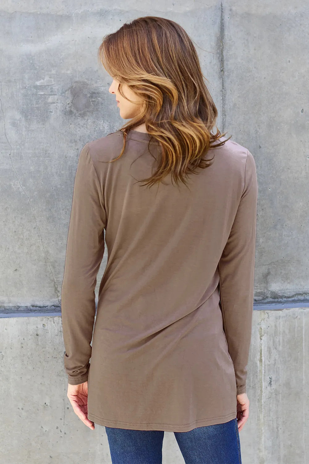 Basic Bae Full Size Round Neck Long Sleeve Top - LoveNest Treasures
