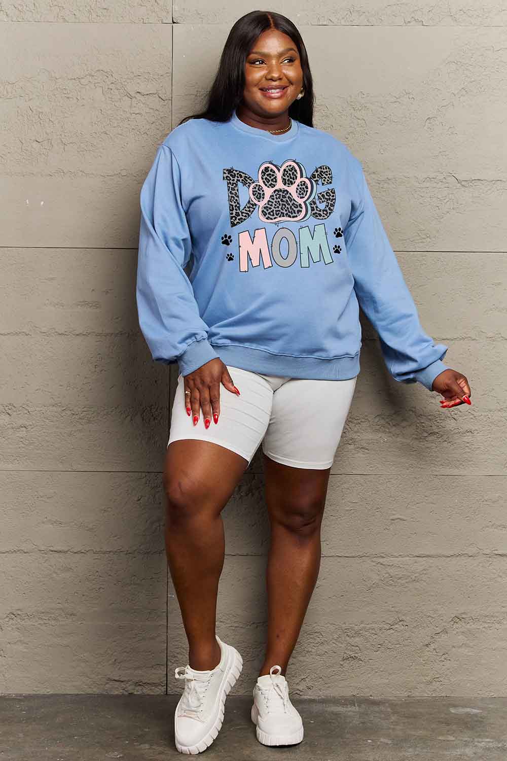 Simply Love Simply Love Full Size DOG MOM Graphic Sweatshirt - LoveNest Treasures