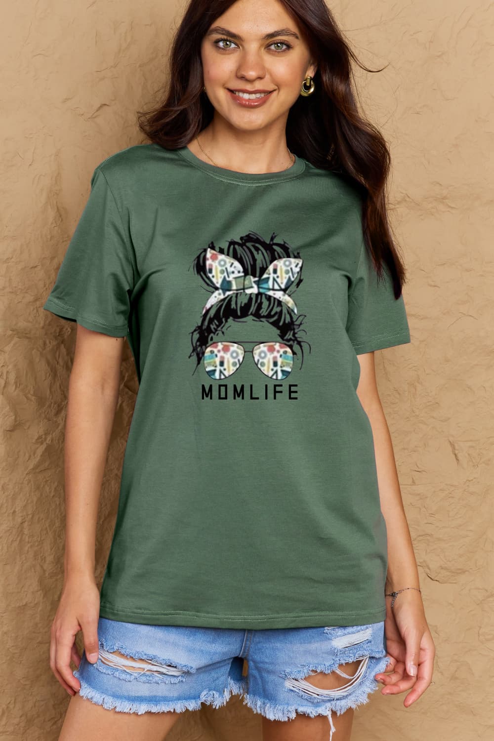 Simply Love Full Size MOM LIFE Graphic Cotton T-Shirt - LoveNest Treasures