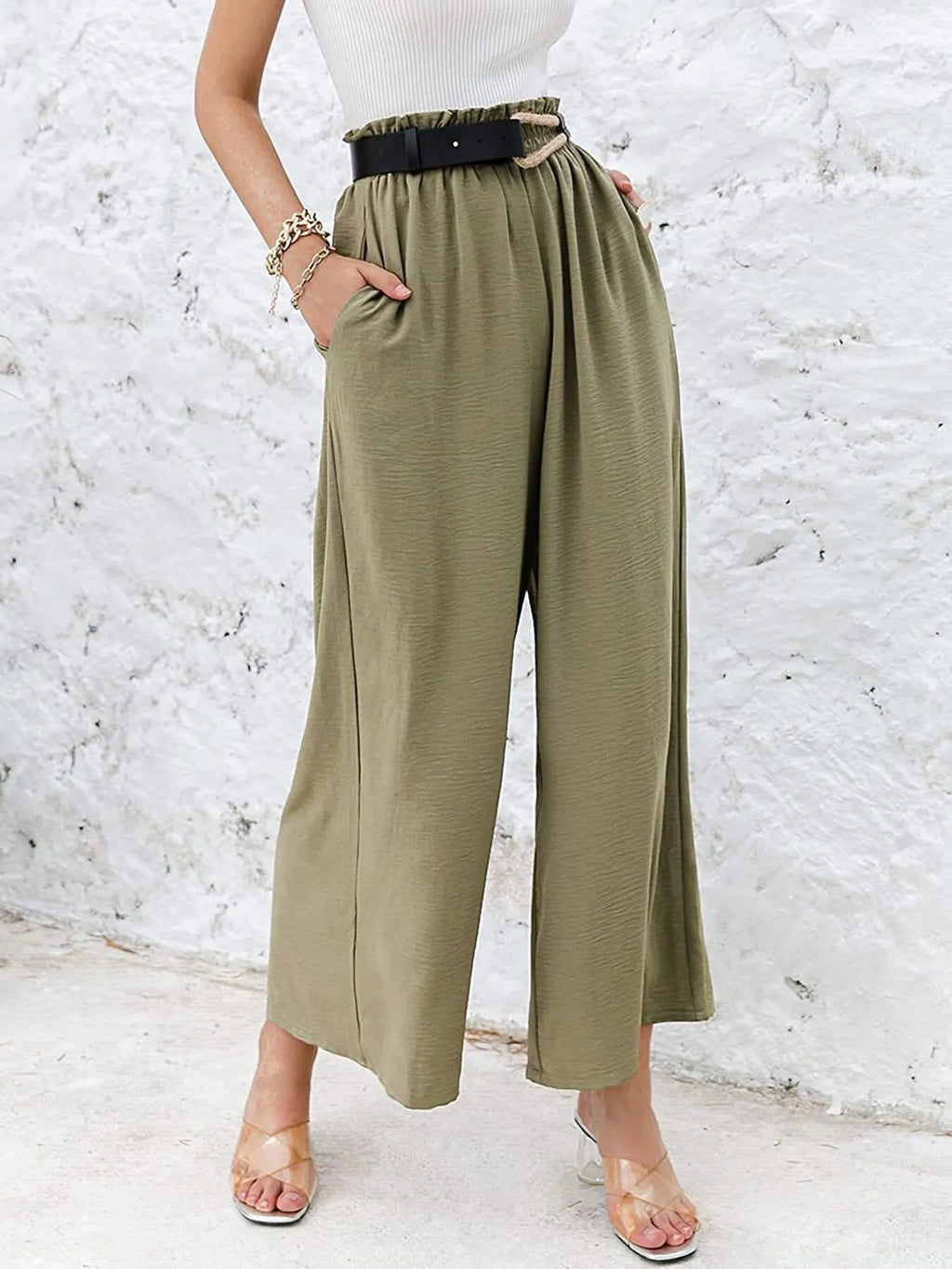Full Size Wide Leg Pants with Pockets Plus Size - LoveNest Treasures
