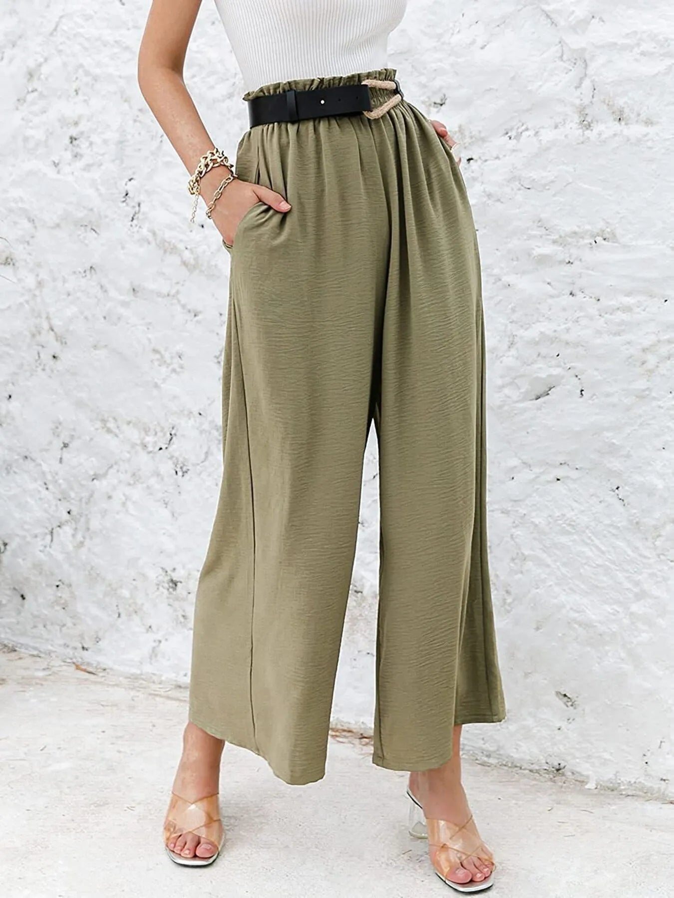 Full Size Wide Leg Pants with Pockets Plus Size - LoveNest Treasures