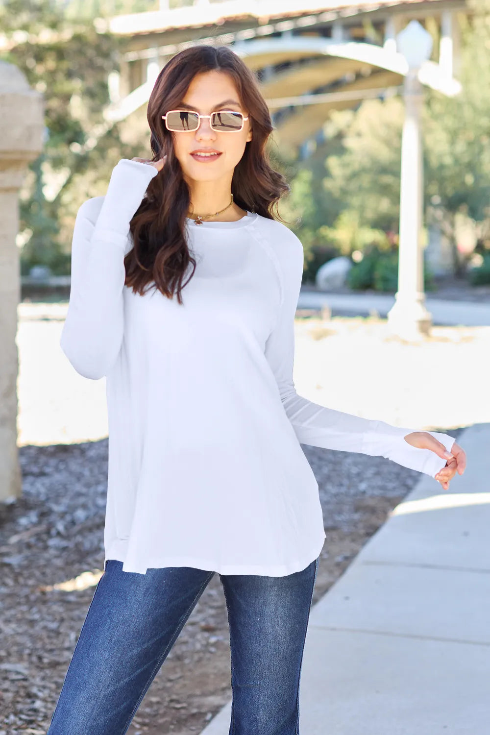 Basic Bae Full Size Round Neck Long Sleeve T-Shirt - LoveNest Treasures