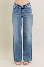 Judy Blue Full Size V - Front Baggy Jeans Plus Size - LoveNest Treasures
