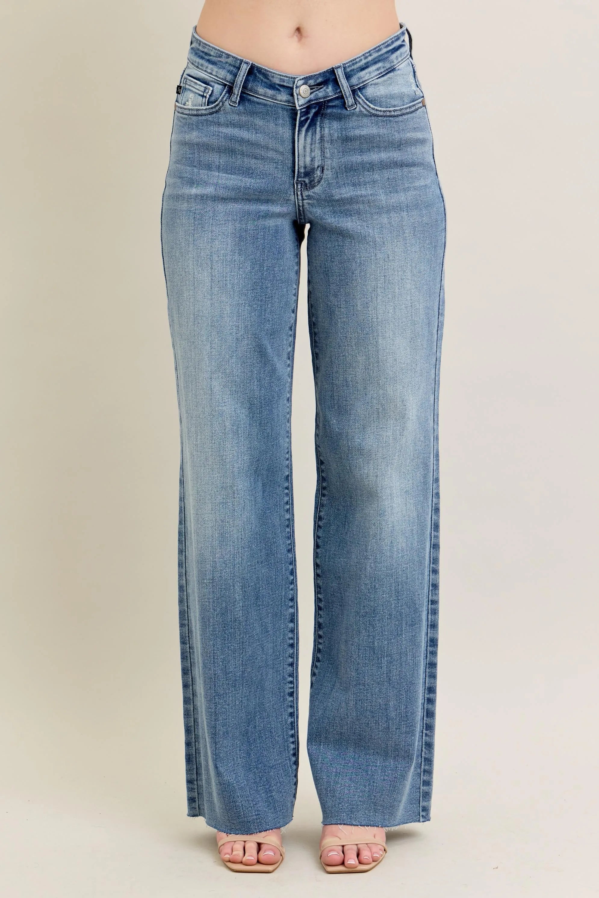 Judy Blue Full Size V - Front Baggy Jeans Plus Size - LoveNest Treasures
