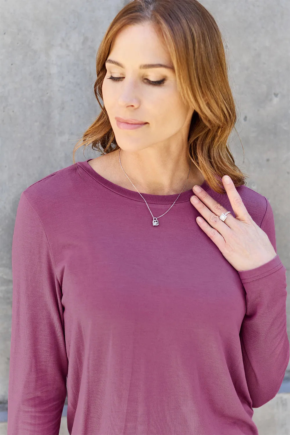 Basic Bae Full Size Round Neck Long Sleeve Top - LoveNest Treasures