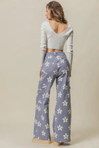 BiBi Flower Printed Side Pocket Wide Pants - LoveNest Treasures