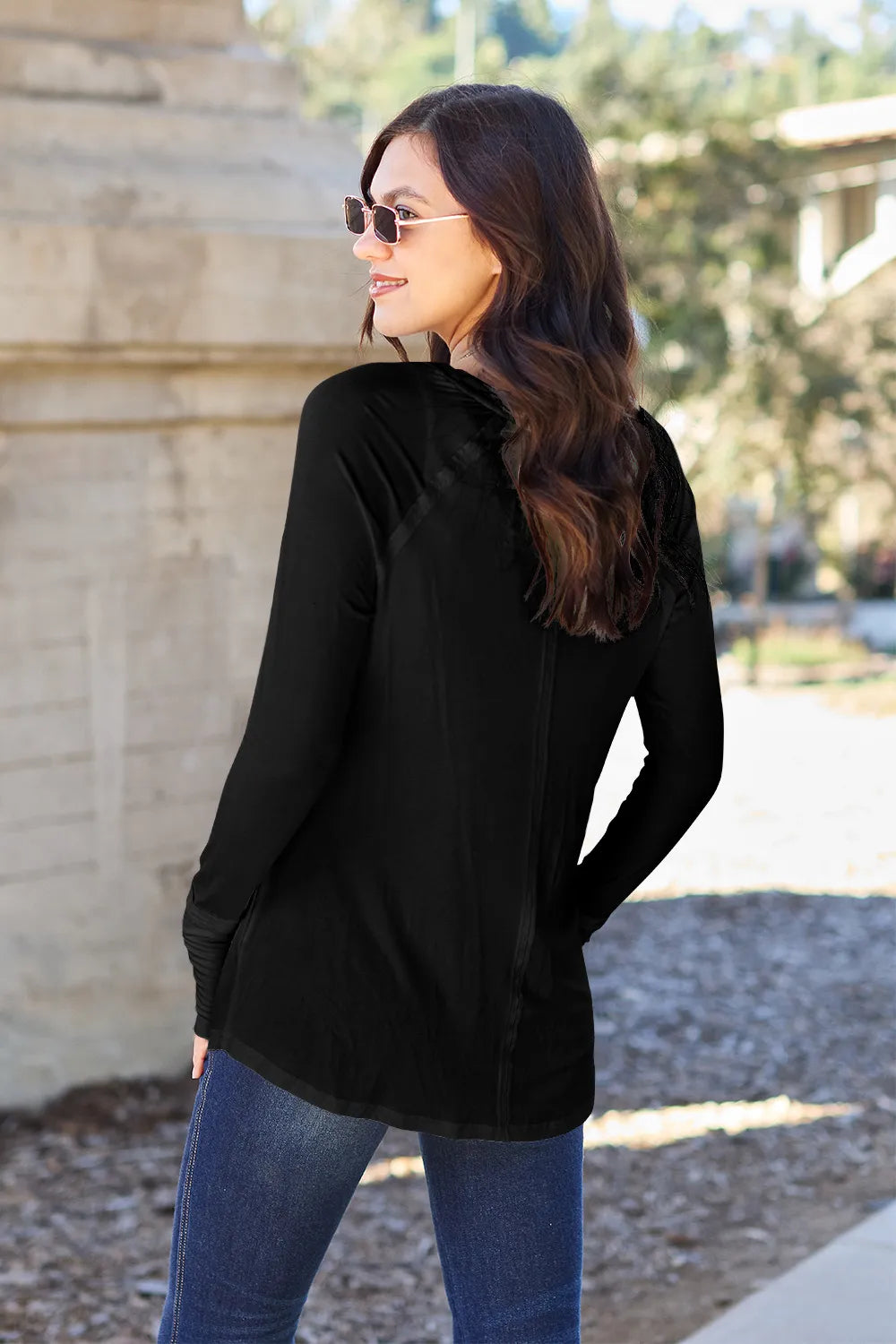 Basic Bae Full Size Round Neck Long Sleeve T-Shirt - LoveNest Treasures