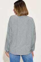 Basic Bae Full Size Ribbed Round Neck Long Sleeve T-Shirt - LoveNest Treasures