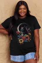 Simply Love Full Size Cat Graphic Cotton Tee - LoveNest Treasures