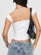 Smocked Square Neck Top - LoveNest Treasures