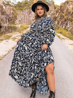 Plus Size Long Sleeve Maxi Dress - LoveNest Treasures