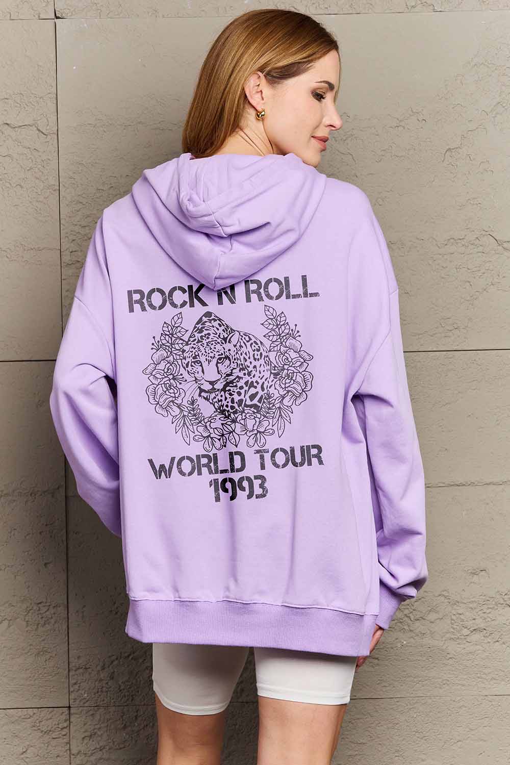 Simply Love Simply Love Full Size Leopard Slogan Graphic Hoodie - LoveNest Treasures