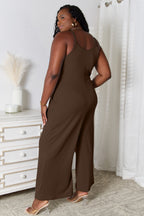 Basic Bae Full Size Spaghetti Strap V-Neck Jumpsuit - LoveNest Treasures