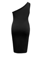 Plus Size Twisted One Shoulder Sleeveless Midi Dress - LoveNest Treasures