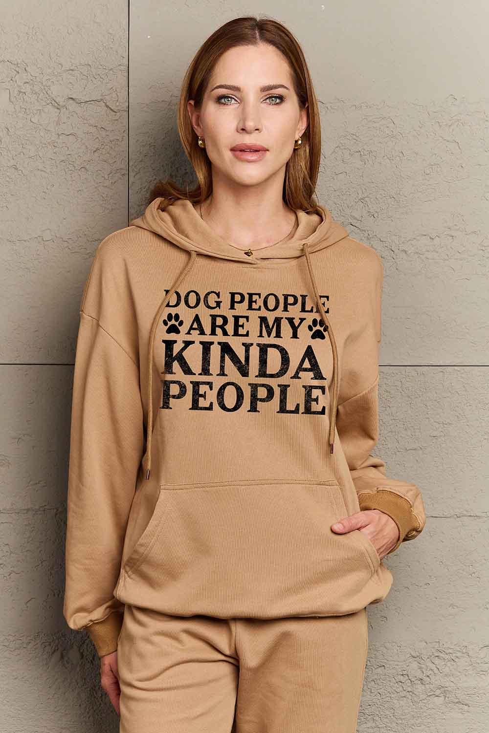 Simply Love Simply Love Full Size Dog Paw Slogan Graphic Hoodie - LoveNest Treasures