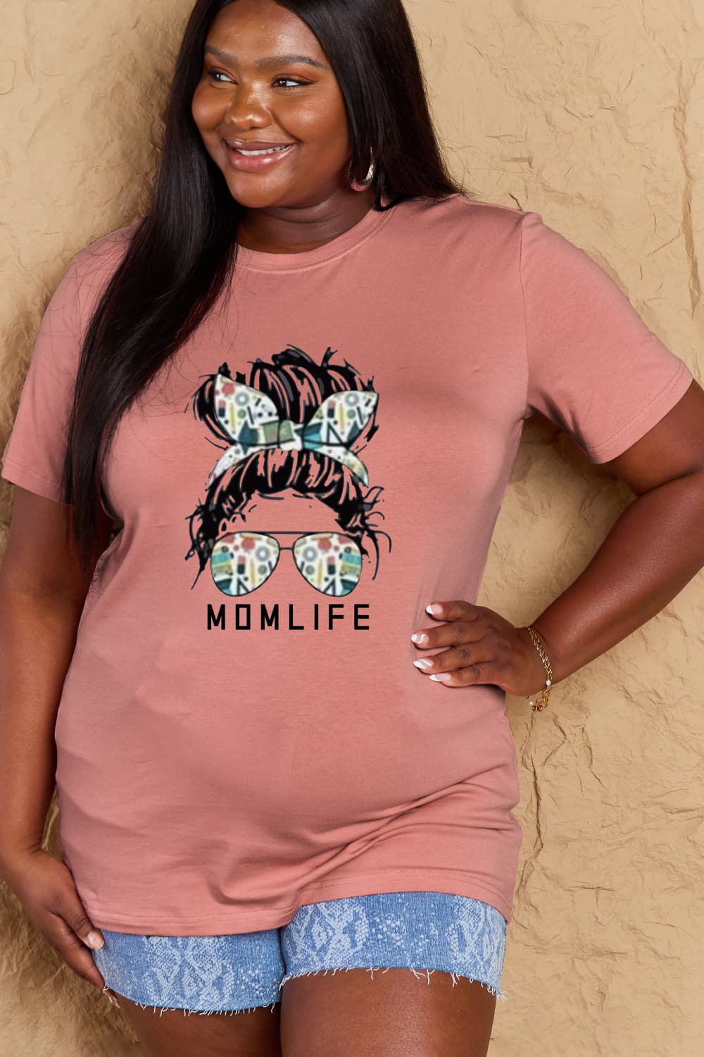 Simply Love Full Size MOM LIFE Graphic Cotton T-Shirt - LoveNest Treasures