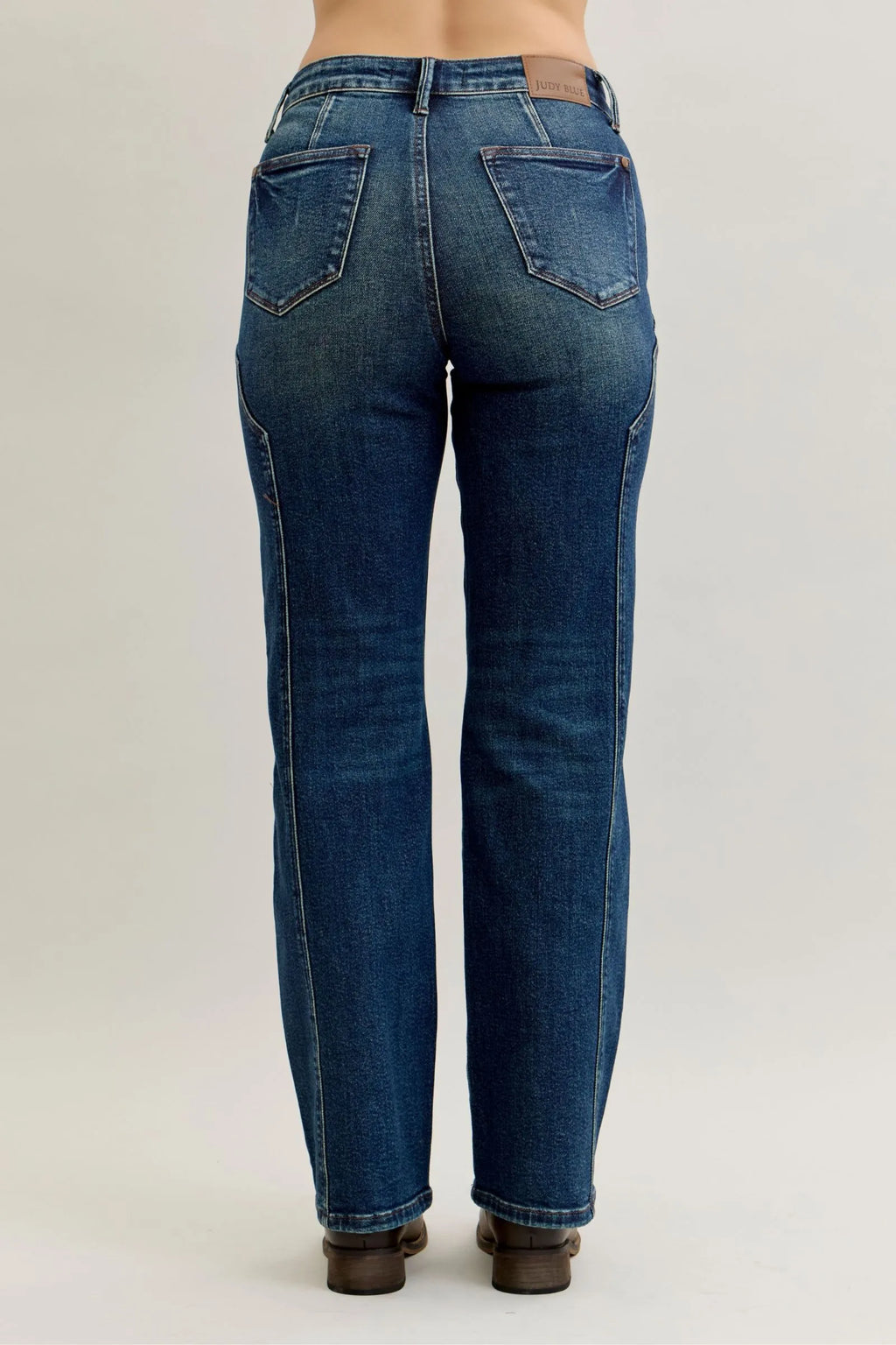 Judy Blue Full Size Seam Detail Straight Leg Jeans Plus Size - LoveNest Treasures