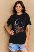 Simply Love Full Size Cat Graphic Cotton Tee - LoveNest Treasures
