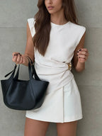 Round Neck Sleeveless Top and Skirts Set - LoveNest Treasures