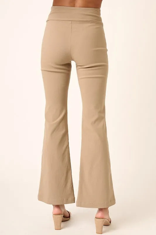 Mittoshop Surplice V Waist Flare Pants - LoveNest Treasures