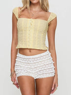 Smocked Square Neck Top - LoveNest Treasures
