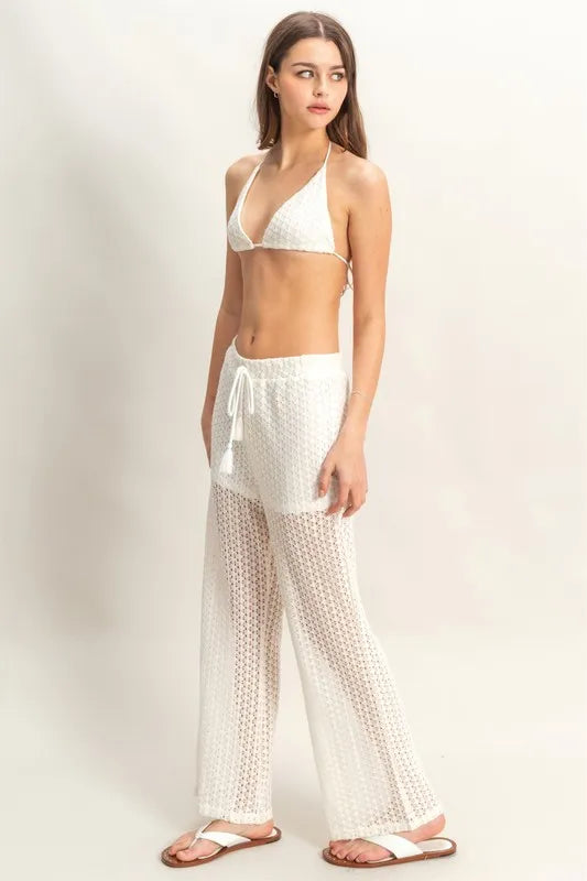 HYFVE Crochet Bra and Drawstring Pants Set - LoveNest Treasures