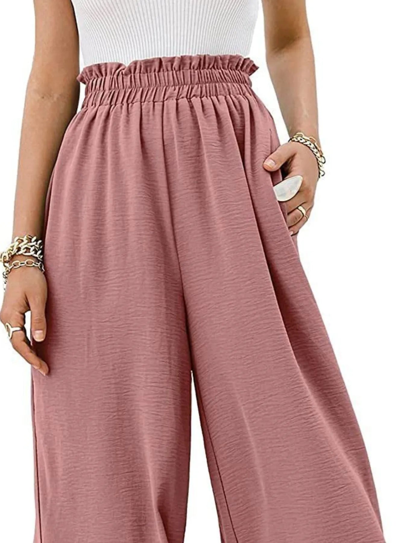 Full Size Wide Leg Pants with Pockets Plus Size - LoveNest Treasures