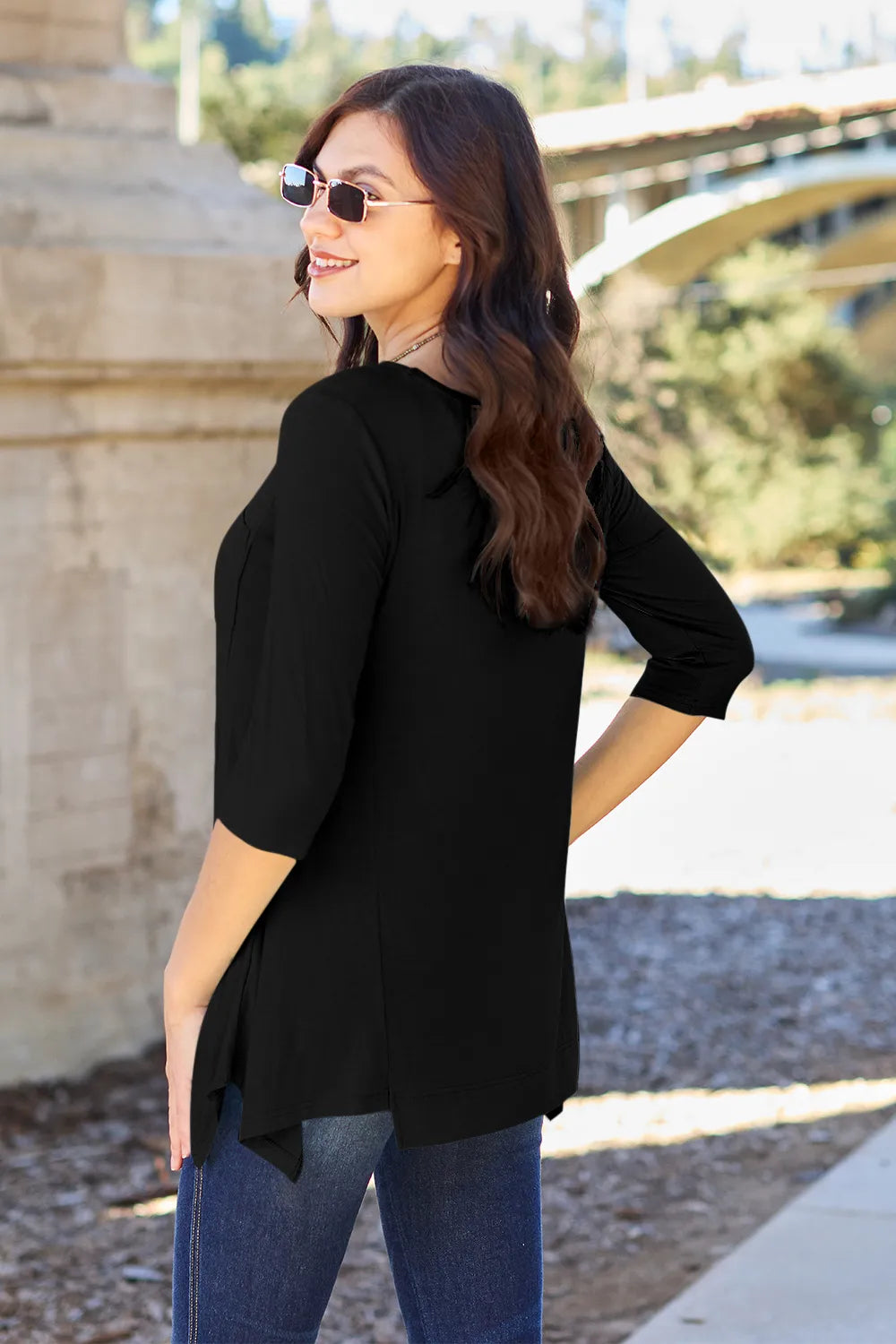 Basic Bae Full Size Round Neck Pocketed T-Shirt - LoveNest Treasures